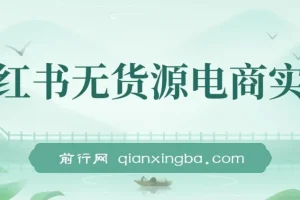 2024新电商风口：小红书无货源电商实战课程