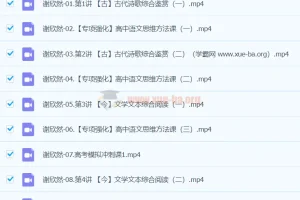 谢欣然高三高考语文二轮精讲春季班