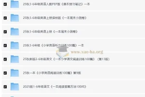一本小学语数英教辅合集（2025秋）