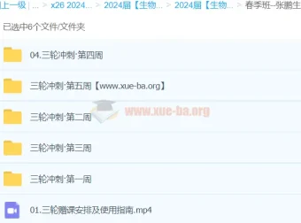 张鹏2024高三高考生物三轮冲刺春季班课程