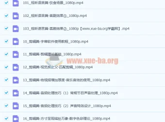 怒豆渣2022新电影自习室合集：摄影、剪辑与视听语言课程