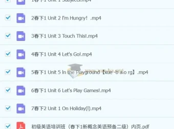 小学二年级新概念英语预备二级课程 – 杨细平