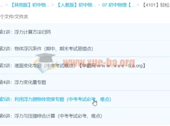 初中物理：轻松搞定浮力各种计算题型