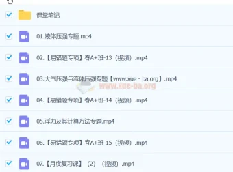 付雷物理初二物理A+寒春班