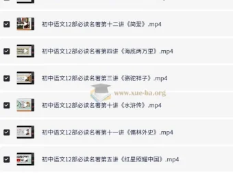 初中语文12部必读名著讲解课