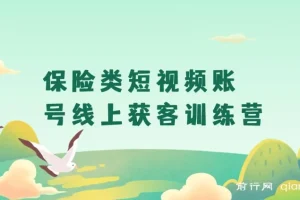保险类短视频账号线上获客与搞钱实战训练营