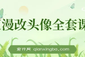AI漫改头像全套课程：实操变现，小白轻松上手