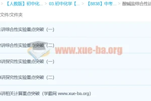 陈潭飞：初中中考化学酸碱盐综合性试题突破课程