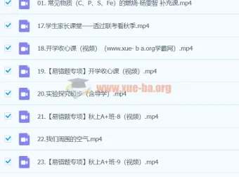 2024初三中考化学杨雯智A+秋季班上课程