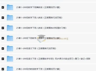 王朝霞 2025 春小学语数英学习资料包