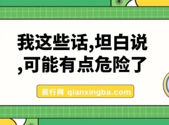 公众号付费文章《我这些话，坦白说，可能有点危险了》