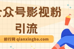 公众号影视粉引流课程