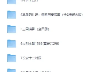 《历史权谋书单》：豆瓣高分历史书籍PDF合集