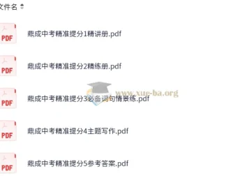 鼎成中考《2025中考精准提分（语数英）》