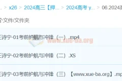 王诗宁2024高三高考英语押题冲刺班