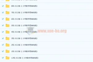 《小学数学思维培养》1 – 12级