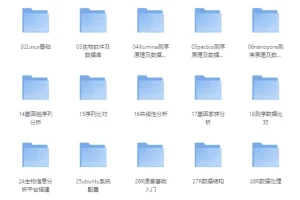 生物信息培训VIP课程：带源码课件