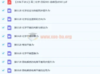 郑瑞高二化学秋季直播班16讲（带讲义）