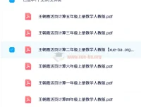 王朝霞活页计算 小学数学