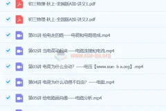 2024初三中考物理杨萌A+秋季班课程