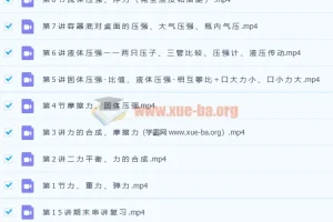 柴森八年级物理春季班课程（初二物理）15讲带讲义完结