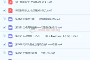 2024初三中考物理杨萌A+秋季班课程