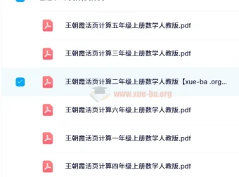 王朝霞活页计算 小学数学