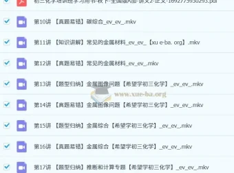 陈谭飞2024初三化学秋季下A+课程