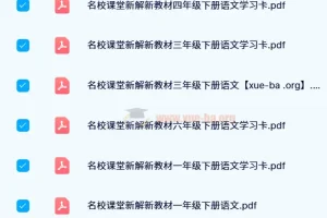 【24春】名校课堂新解新教材 – 小学语文全年级下册学习资料