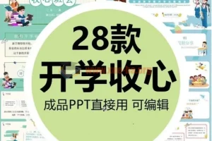 小学生开学收心班会PPT课件28套（可修改打印）