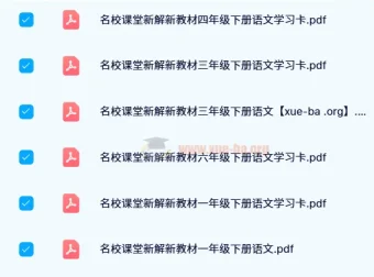 【24春】名校课堂新解新教材 – 小学语文全年级下册学习资料