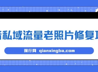 抖音私域流量老照片修复项目课程