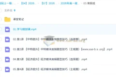 周峤燏 2026 高一政治二轮寒假班课程