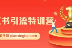 小红书引流特训营第5期：零基础玩转小红书，逆袭百万流量大咖