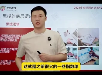 2024拼多多运营12讲：爆款打造与流量裂变