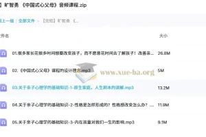 旷智勇《中国式心父母》音频课程