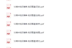 《53高中知识清单》九科知识图谱