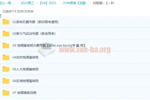 刘勖雯2023年高考地理一阶段系统班（全国卷+新高考+新教材）