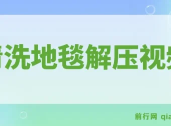 清洗地毯解压视频：超冷门抖音短视频赛道教程与素材