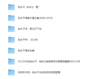 《段永平系列合集》：投资智慧与商业洞察