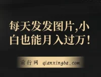 揭秘：一单利润19.9，一天100单，小白发发图片月入过万项目