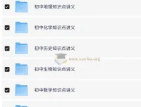 初中各科知识点讲义与思维导图合集