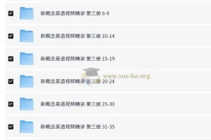 新东方高中新概念英语第三册视频精讲课程（薛冰、史学冬主讲）