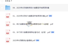 2025大学英语四六级考试冲刺：四六级翻译预测