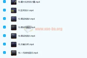 概率论与数理统计不挂科课程