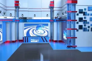 高清绿幕素材合集：虚拟演播厅与新闻背景实用资源