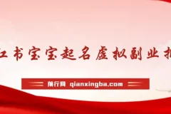 小红书宝宝起名虚拟副业拆解课程