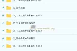 杜艺波2025 – 2026初三中考数学秋上数理思维自主学习·RJ·A+（2期）课程