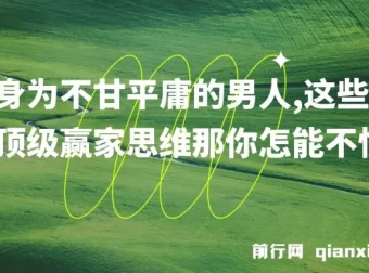 至尊雄心：不甘平庸的男人必备顶级赢家思维