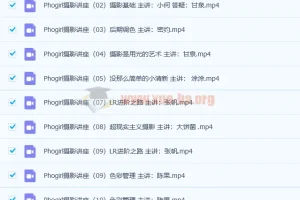 PhoGirl人像摄影私教课程：22课时掌握构图、用光、美姿等技巧